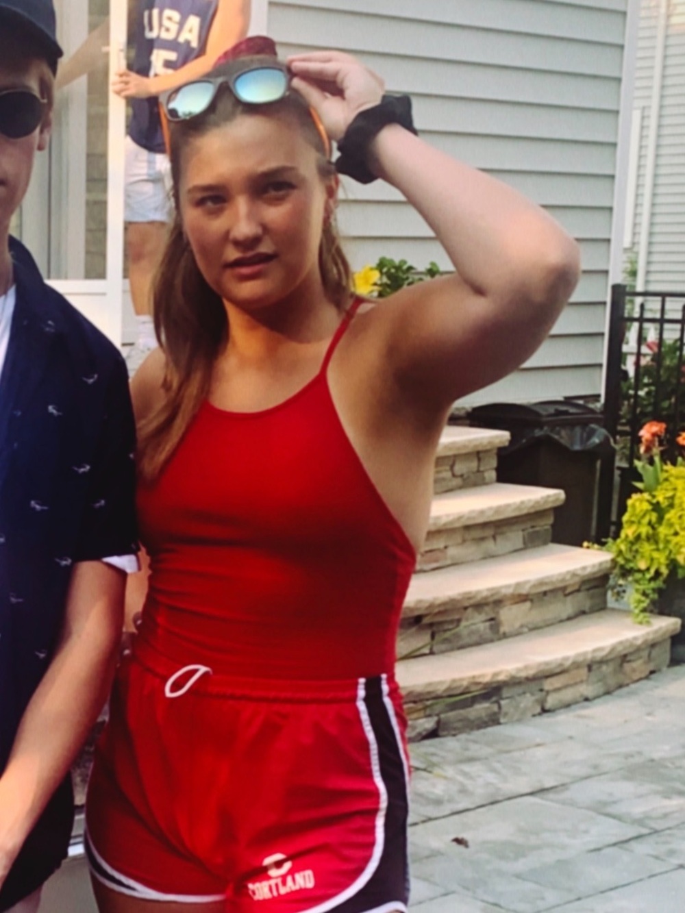 SHEIN Red Ribbed Snap-Button Bodysuit - Picture 5 of 5